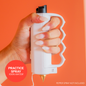 White Safely Sidekick with knux grip and practice spray
