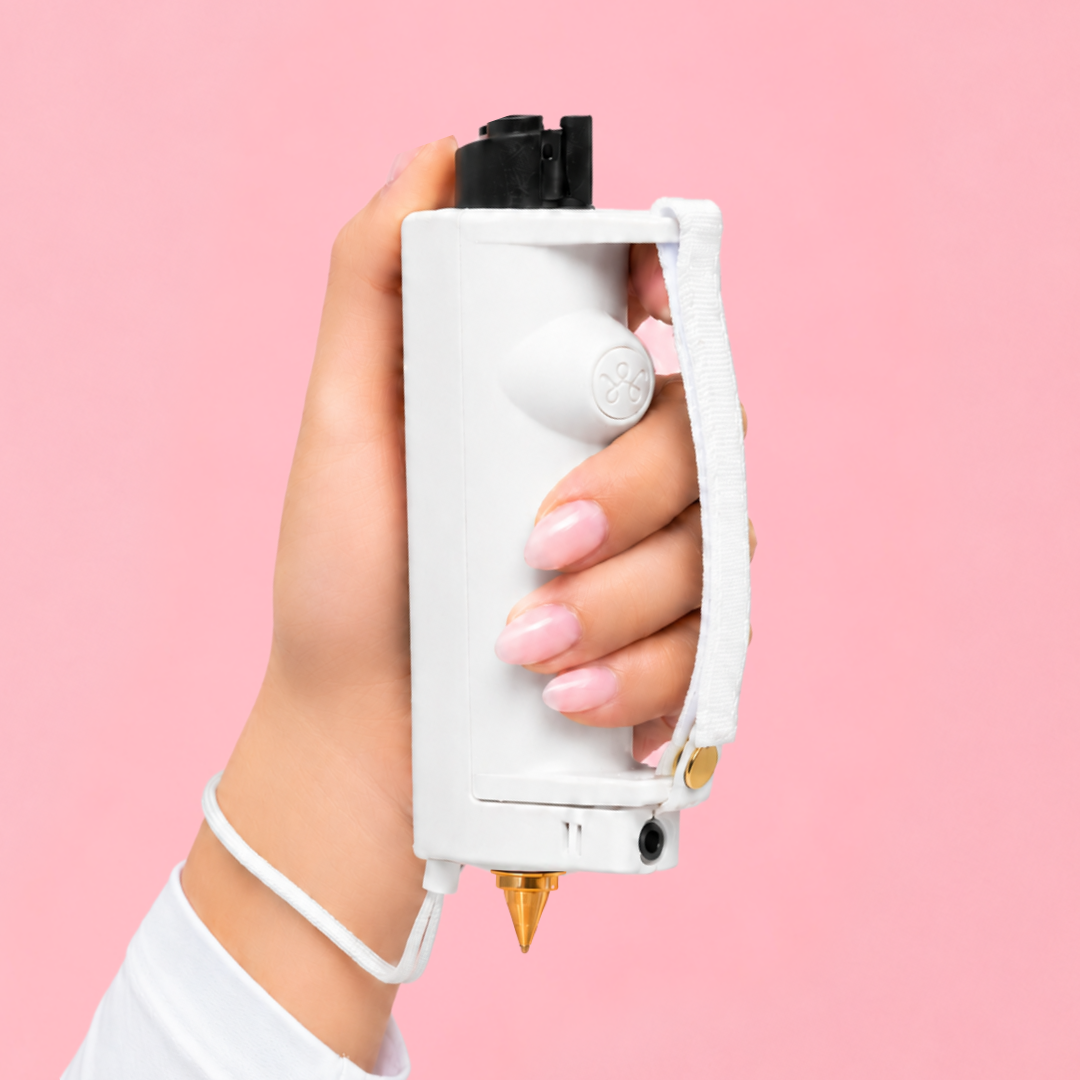 White Safely SOS Sidekick with strap grip compact personal safety device women's self defense